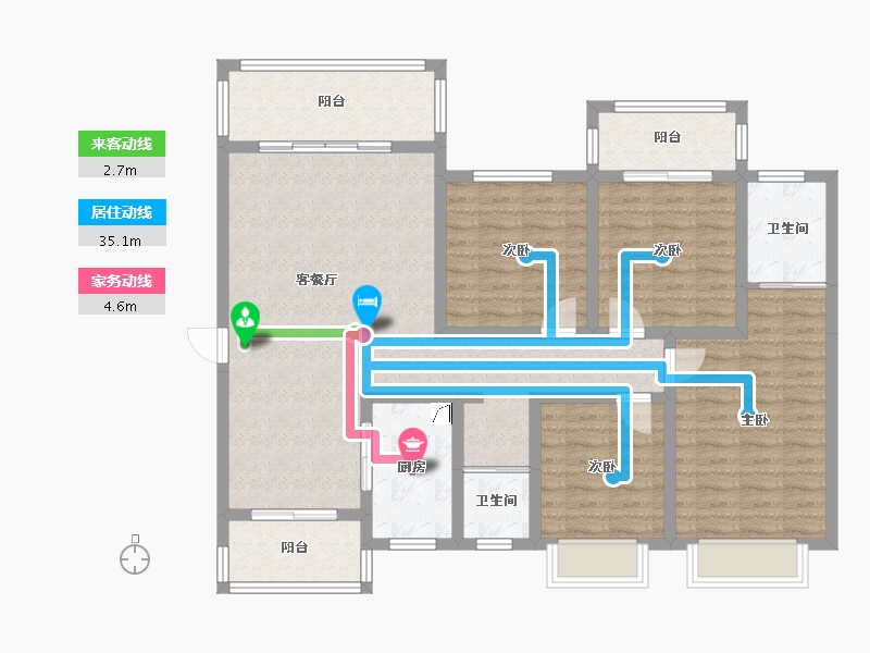 湖南省-邵阳市-伟业滨江时代城-120.00-户型库-动静线