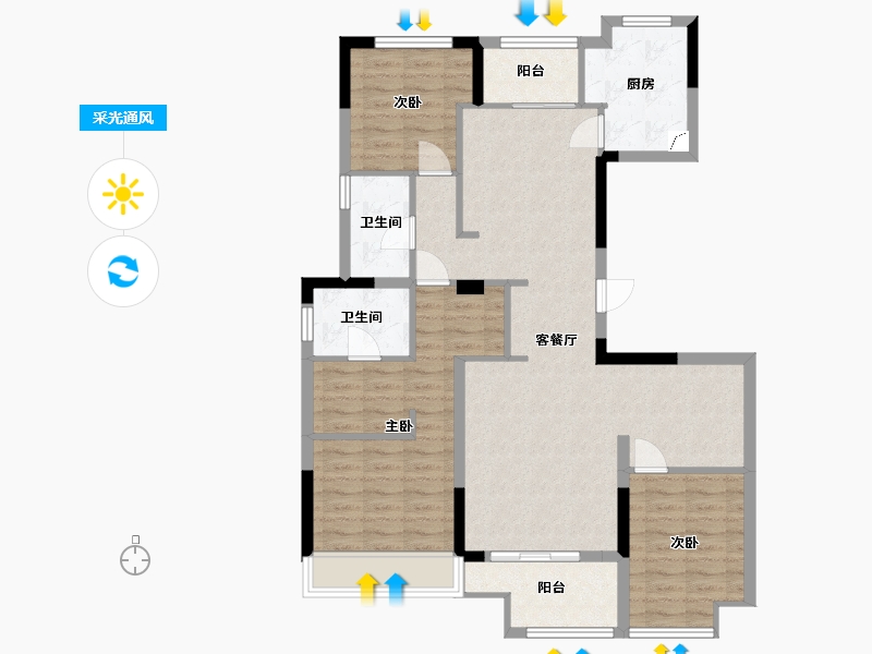 湖北省-恩施土家族苗族自治州-美景东方樾-120.00-户型库-采光通风