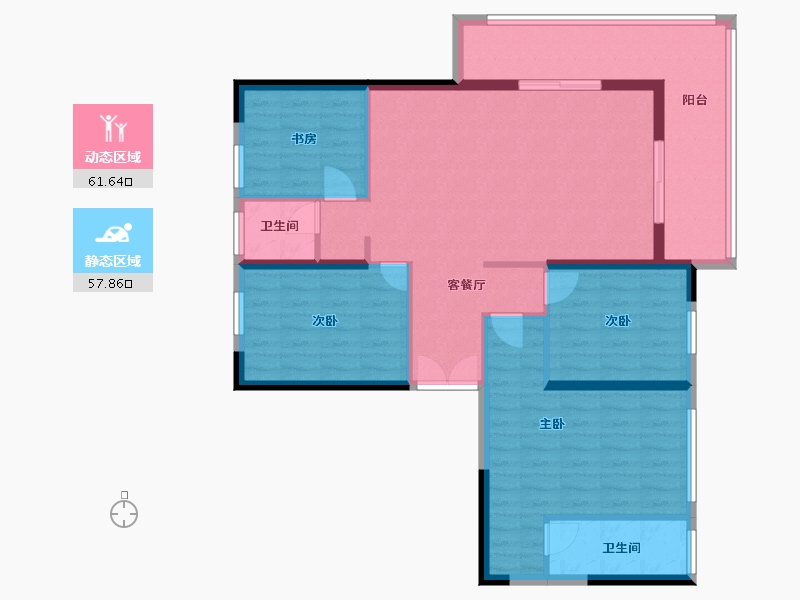 福建省-福州市-融侨望云-107.81-户型库-动静分区