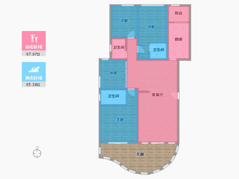 云南省-丽江市-福地家园-140.00-户型库-动静分区