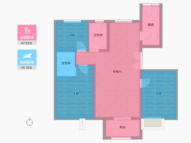 北京-北京市-K2十里春风-85.00-户型库-动静分区