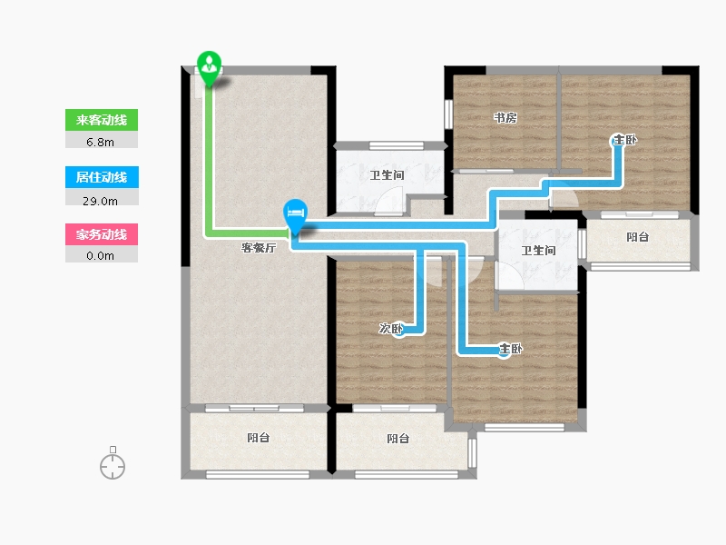 福建省-莆田市-皇庭美域丹郡-134.00-户型库-动静线