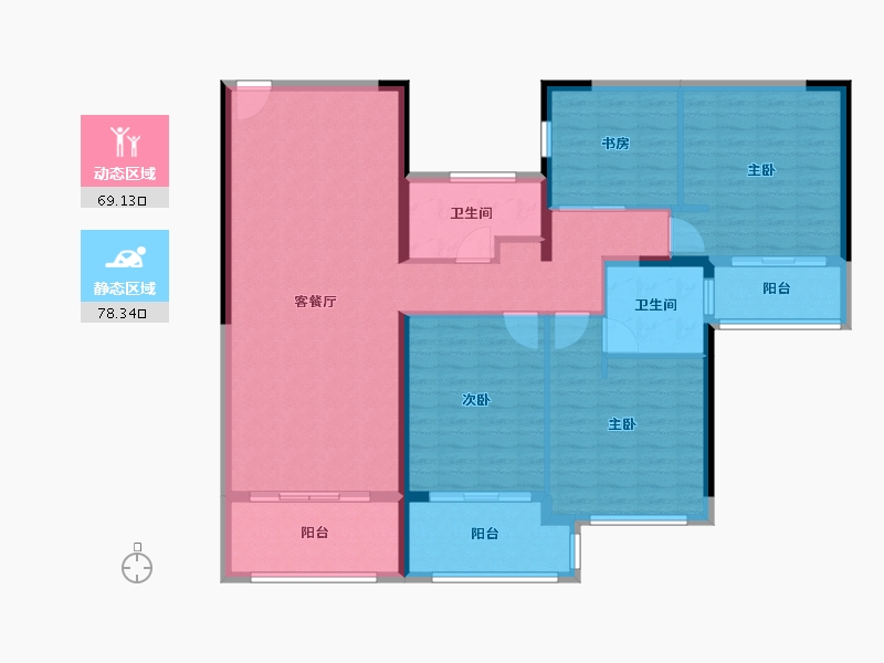 福建省-莆田市-皇庭美域丹郡-134.00-户型库-动静分区