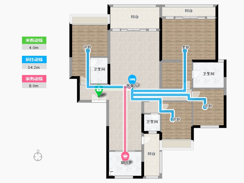 广东省-佛山市-保利和悦滨江-190.00-户型库-动静线