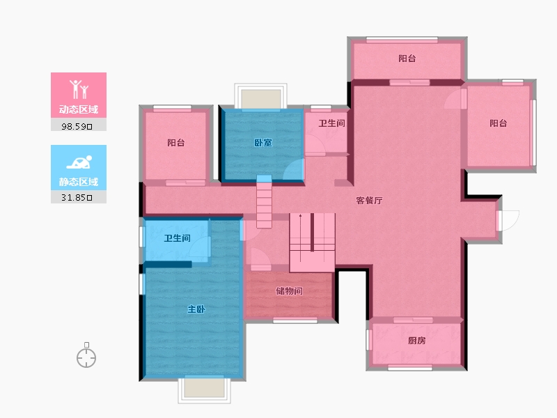 广西壮族自治区-南宁市-大都华园-108.97-户型库-动静分区