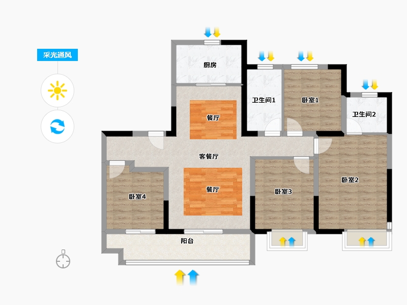 北京-undefined-所有标注尺寸及设施仅供参考，具体以实际交付为准-112.00-户型库-采光通风