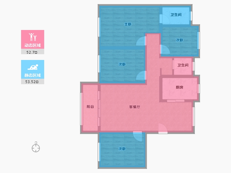 上海-上海市-秋乐苑-95.00-户型库-动静分区