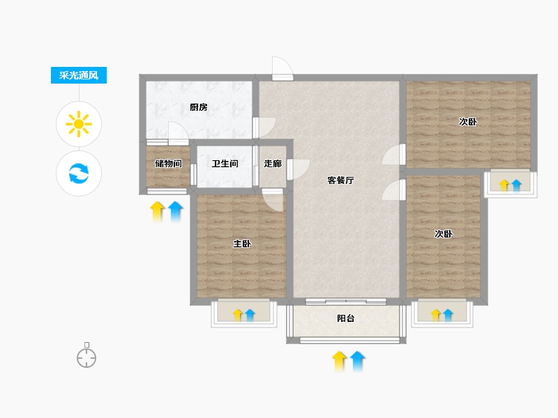 河南省-开封市-法兰西-20.00-户型库-采光通风