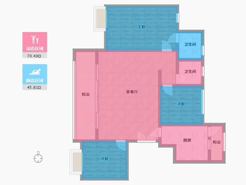 重庆-重庆市-紫金庄园-109.00-户型库-动静分区