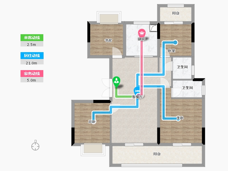 安徽省-阜阳市-厚基·锦华府-96.00-户型库-动静线