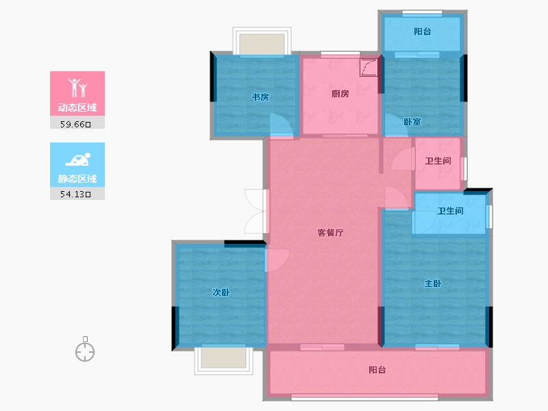 安徽省-阜阳市-厚基·锦华府-96.00-户型库-动静分区