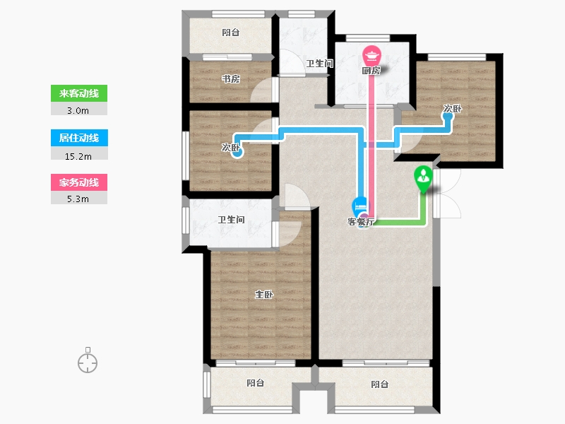 河南省-郑州市-永威泰和璟苑-108.00-户型库-动静线