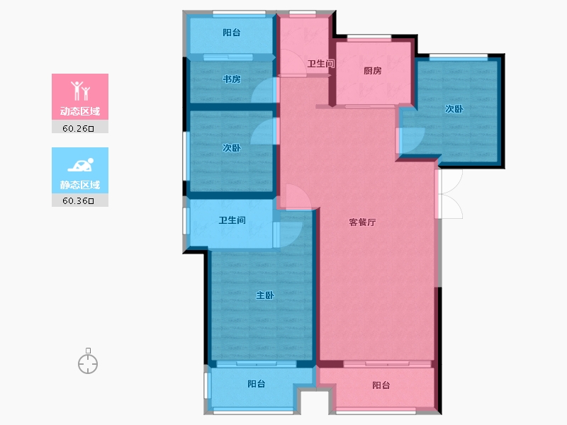 河南省-郑州市-永威泰和璟苑-108.00-户型库-动静分区