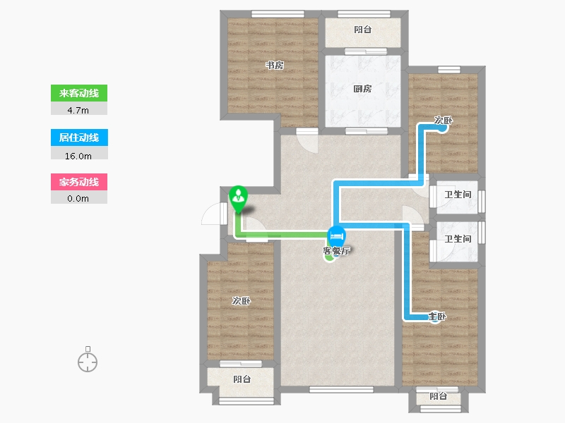 山东省-潍坊市-城投·奥文公馆-135.00-户型库-动静线