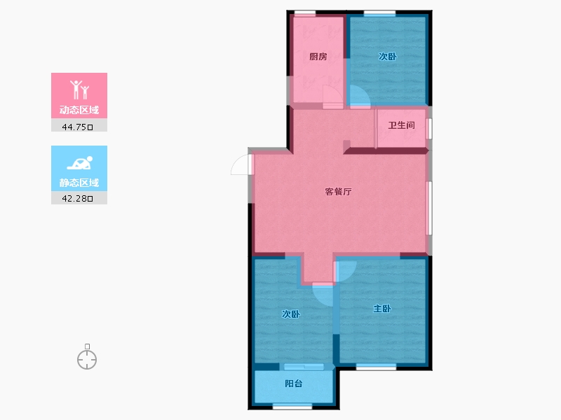 山东省-潍坊市-德润铂悦-87.00-户型库-动静分区