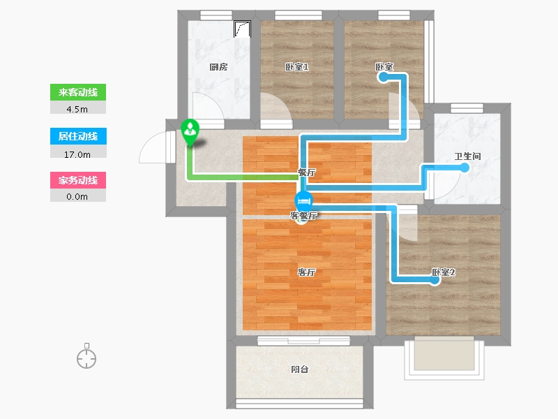 河北省-石家庄市-润都御园-62.05-户型库-动静线