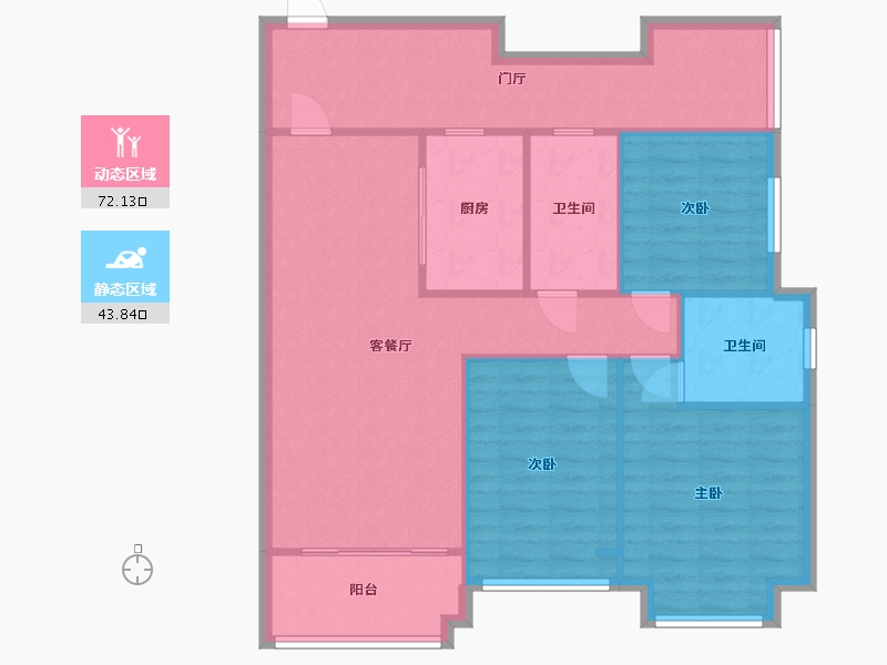 广东省-佛山市-乐添·星际半岛-102.30-户型库-动静分区