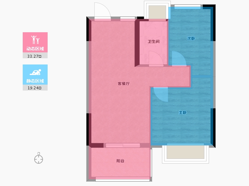 福建省-福州市-禹洲融信·CONE玺湾-47.00-户型库-动静分区