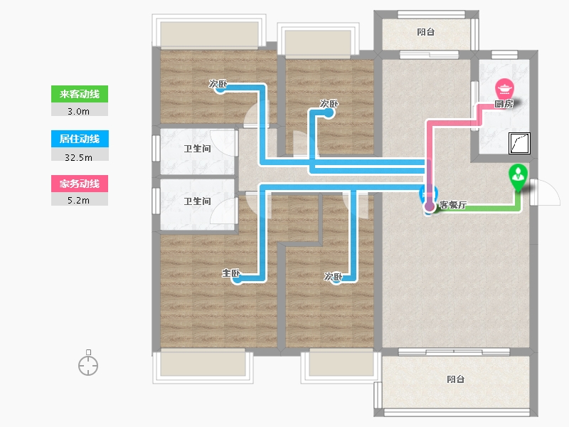 广东省-阳江市-中集碧桂园盛世城邦-108.89-户型库-动静线