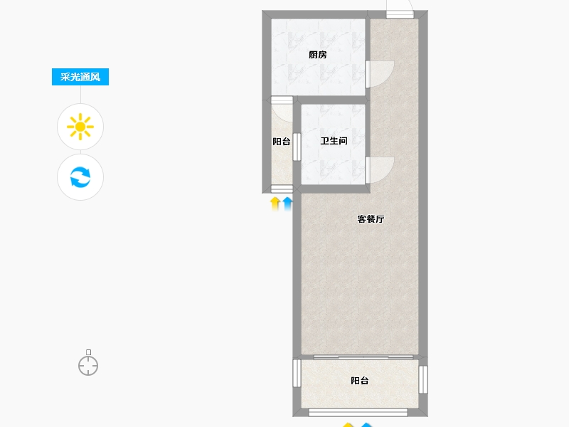 河南省-郑州市-亚太绿博花园-45.00-户型库-采光通风