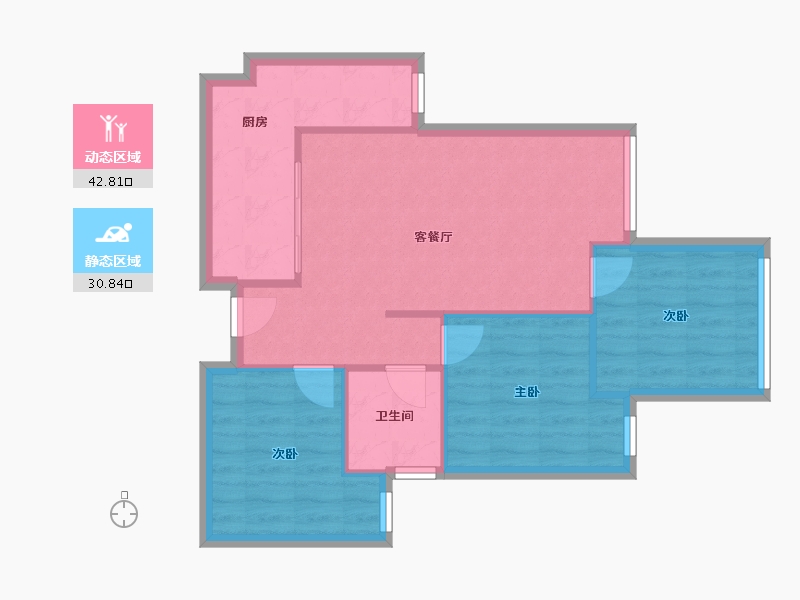 四川省-成都市-傲城-二期-70.00-户型库-动静分区