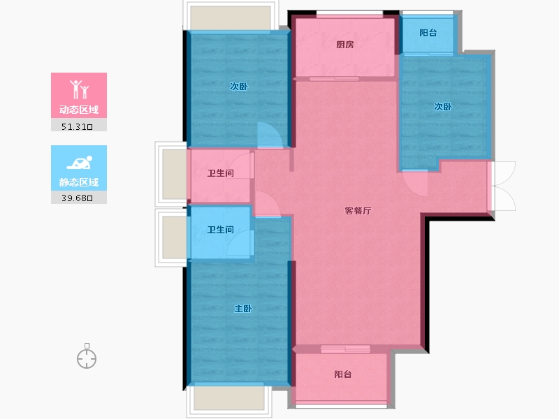 甘肃省-庆阳市-御江天府-97.00-户型库-动静分区