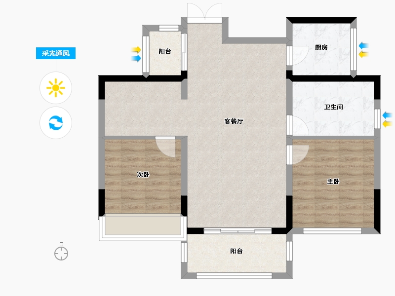 四川省-成都市-凤凰岛-99.00-户型库-采光通风