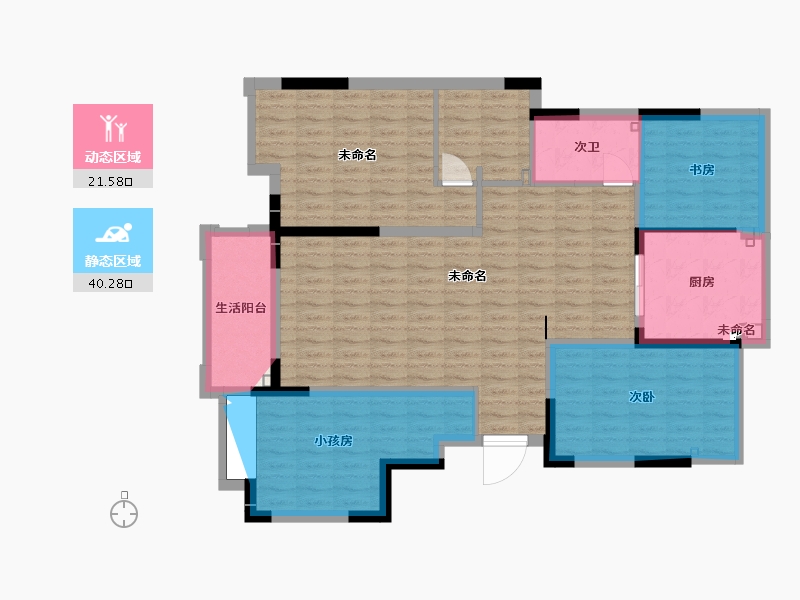 湖南省-长沙市-华润桃源里-117.33-户型库-动静分区