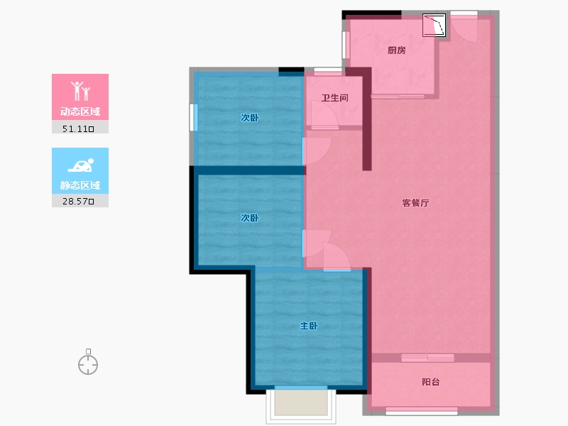 广东省-惠州市-壹城峰荟-71.24-户型库-动静分区