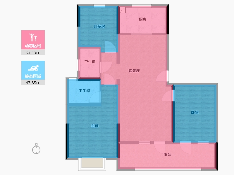 山东省-青岛市-漫山兰庭-100.00-户型库-动静分区