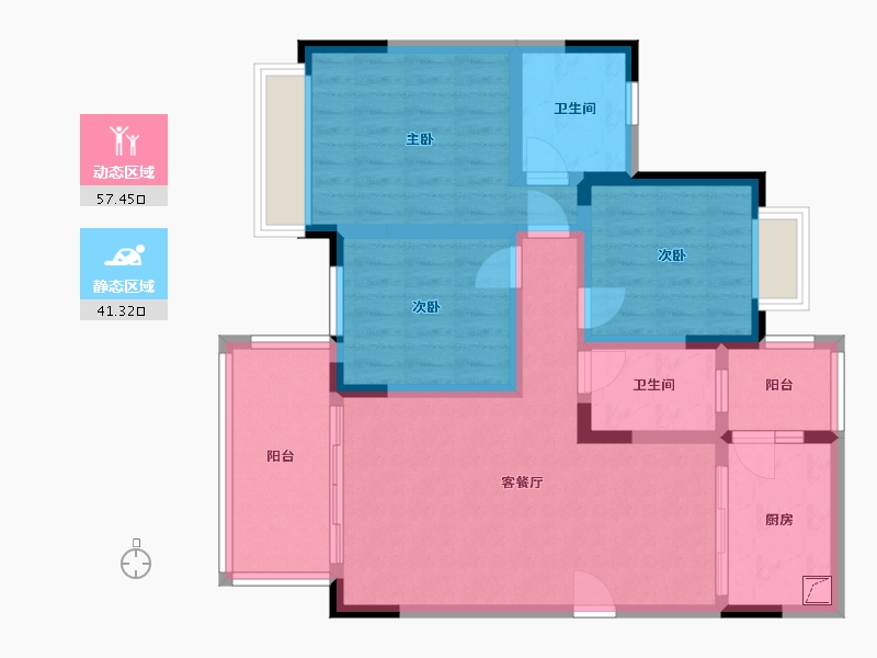 四川省-南充市-锦绣澜庭-100.00-户型库-动静分区