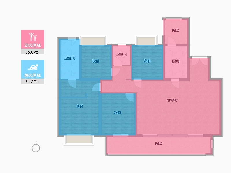 贵州省-贵阳市-融创玖境台-158.00-户型库-动静分区