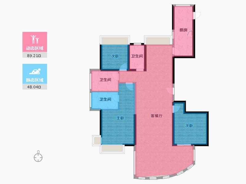 广西壮族自治区-南宁市-万达茂御峰国际-140.00-户型库-动静分区