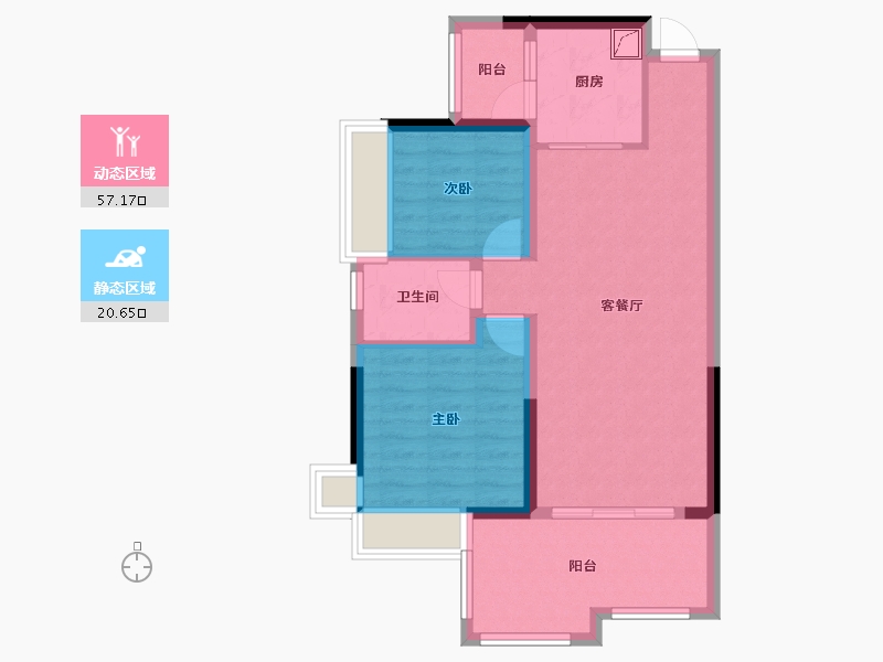 广东省-中山市-美林春天-68.00-户型库-动静分区