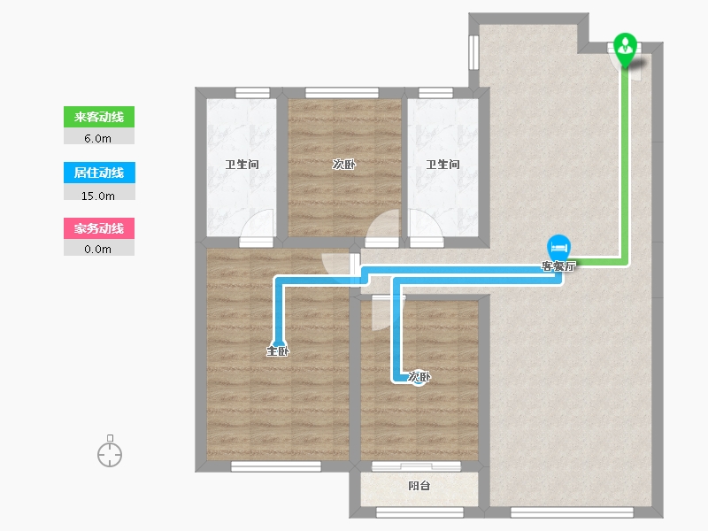 黑龙江省-哈尔滨市-融创-98.00-户型库-动静线