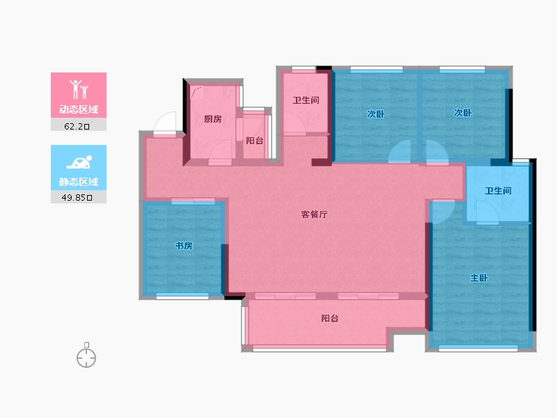 四川省-成都市-隆鑫公园首府-114.00-户型库-动静分区