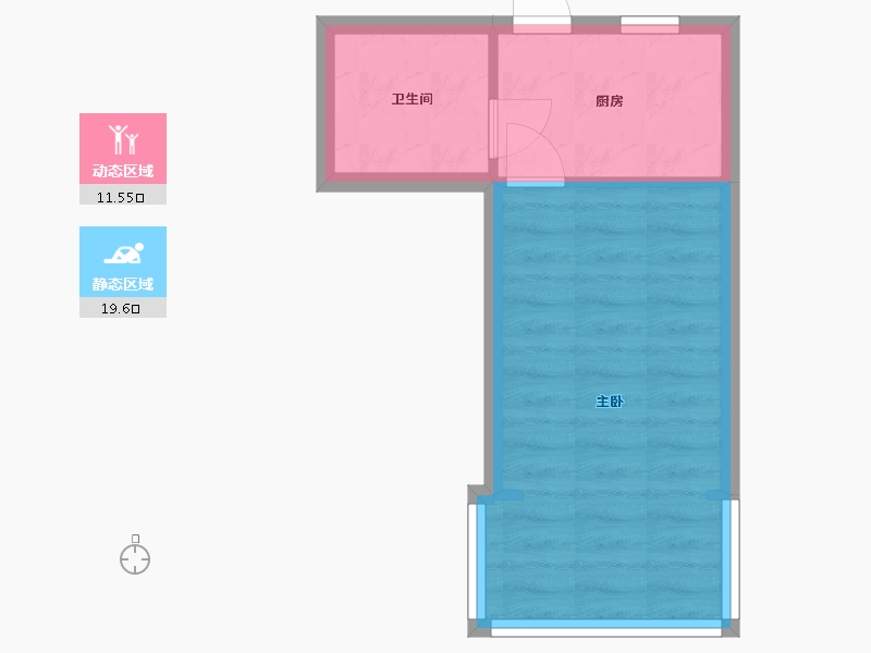 浙江省-杭州市-景芳六区-26.60-户型库-动静分区