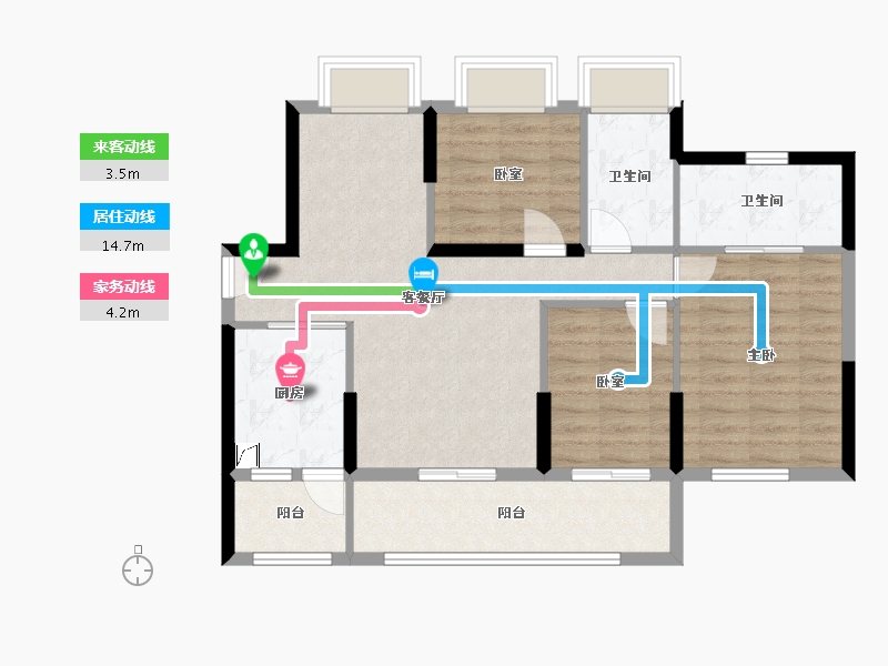 广东省-深圳市-塘尾华强城市花园-110.00-户型库-动静线