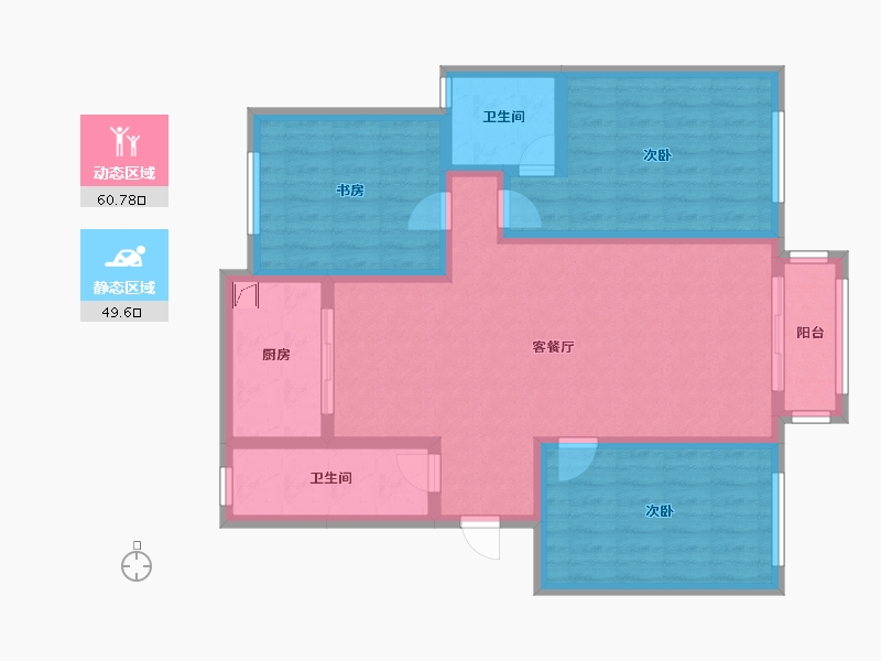 河北省-衡水市-碧水雅居-105.00-户型库-动静分区