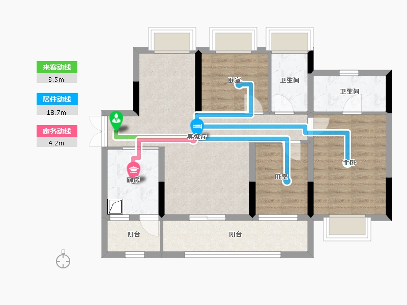 广东省-深圳市-塘尾华强城市花园-89.00-户型库-动静线