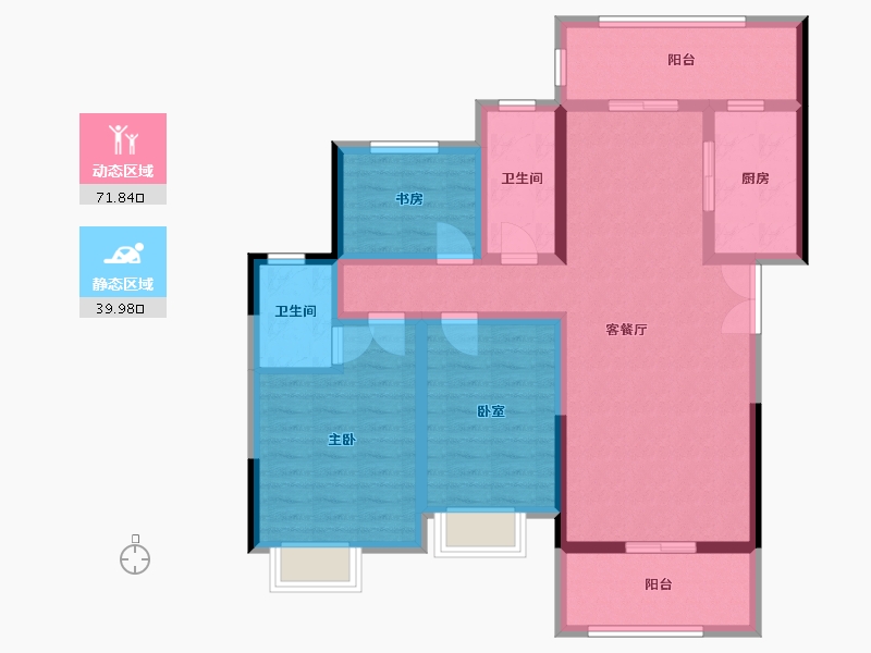 湖南省-益阳市-金达源-115.00-户型库-动静分区