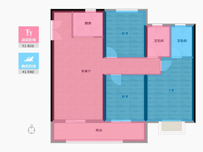 浙江省-温州市-融悦景园-85.00-户型库-动静分区