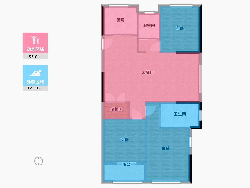 浙江省-丽水市-旭山名邸-106.11-户型库-动静分区