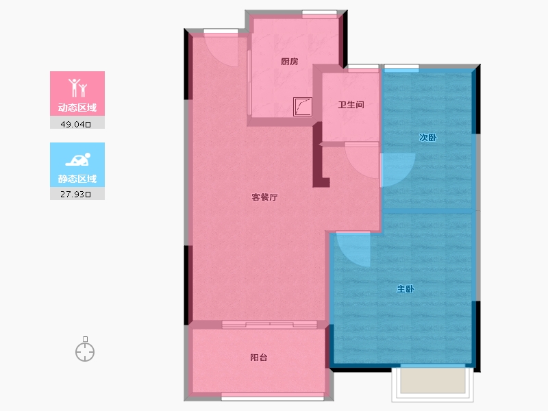 浙江省-嘉兴市-北辰一品-69.00-户型库-动静分区