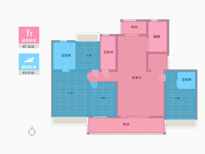 江苏省-常州市-华宇新城天境-140.00-户型库-动静分区