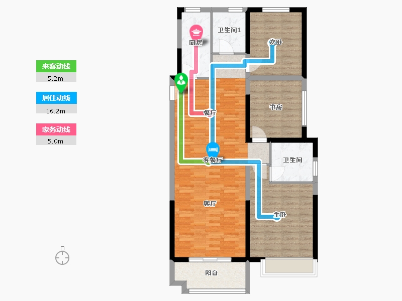 山东省-滨州市-中梁首府-97.00-户型库-动静线