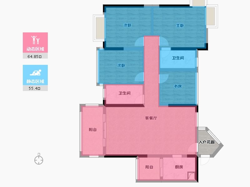 广西壮族自治区-来宾市-金霖华庭-131.00-户型库-动静分区