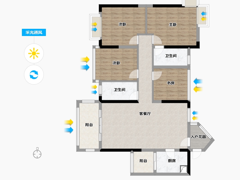 广西壮族自治区-来宾市-金霖华庭-131.00-户型库-采光通风