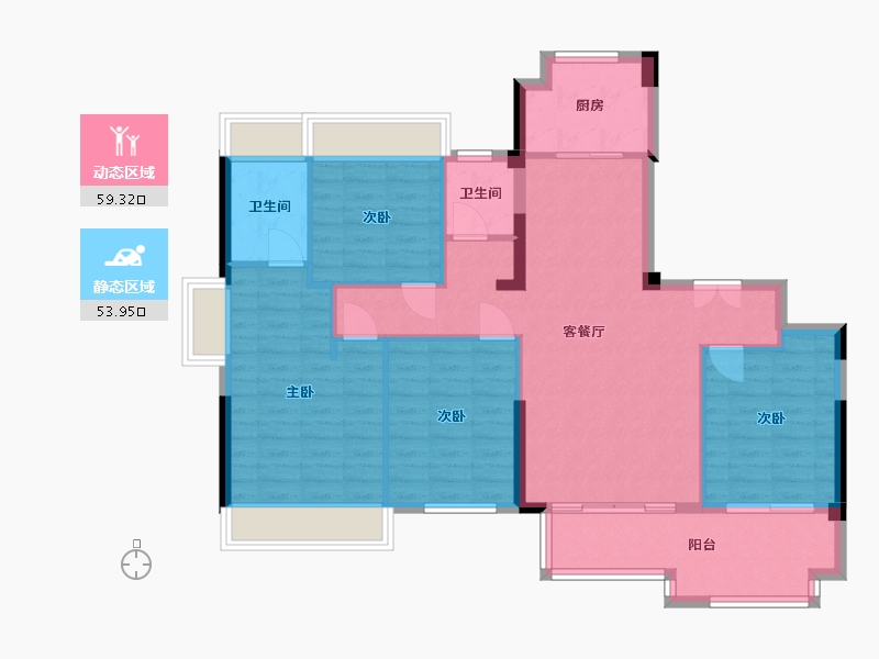 安徽省-阜阳市-岳家湖世纪城-110.00-户型库-动静分区