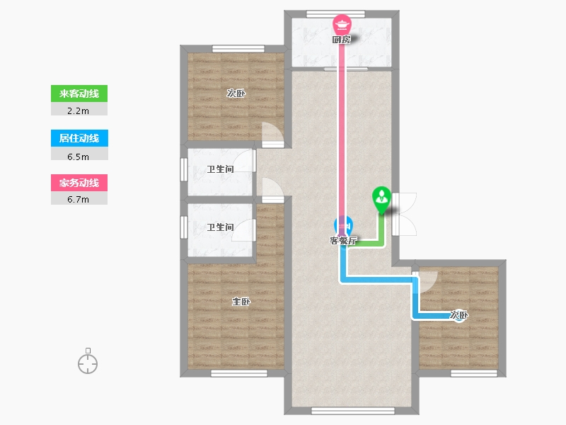 内蒙古自治区-通辽市-诚达龙庭御府-107.00-户型库-动静线